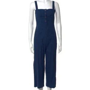 STAUD Boats At The Dock Button Up Square Neckline Jumpsuit